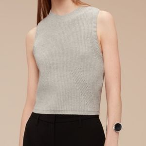 SOLD* Aritzia Babaton White Nathan Knit Top